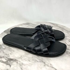 Cushionaire Winnie Woven Slide Sandals 7.5-8 Comfy Classic Summer Minimalist